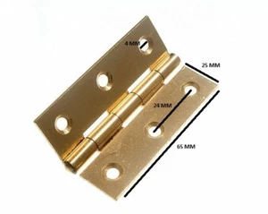 Bisagra Libro Puerta Caja Eb Acero Latonado 63mm 6.3cm+ Screws3 Pares - Imagen 1 de 1