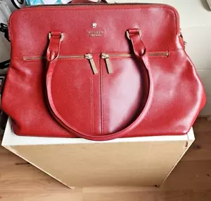 Modalu Red Leather Pippa Bag with Dust Bag - New Without Tags - Picture 1 of 5