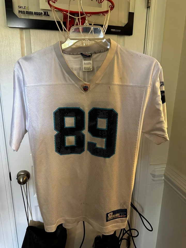 Camiseta Carolina Panthers Steve Smith XL juvenil branca 89 - Imagem 1 de 3