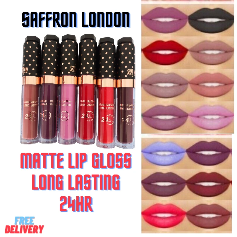SAFFRON Safran matt Lippenglanz Lippenstift matt 24 Stunden lang anhaltender Lippenstift