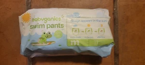 NIP Babyganic Sun Sensing Color Changing Swim Pants/Diapers Medium 24-34lbs 11ct - Picture 1 of 4