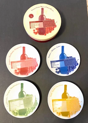 The Wine Entusiast 2005 carta vintage platos de vino y queso nuevos en caja cerámica Foto 1 de 4