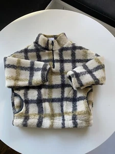 New Zara Boys Kids Heavy Quarter Zip Stand Up Collar Pullover Jacket Size 4-5 4t - Picture 1 of 9