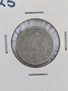 Messico 1925 argento 10 centesimi (F6) - Foto 1 di 2