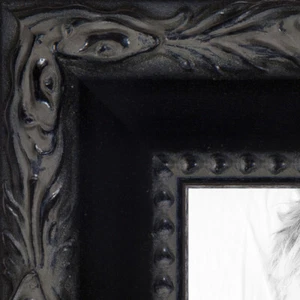 ArtToFrames 1.5" Custom Poster Frame  Black Engraved Wood 4055 Large - Picture 1 of 7