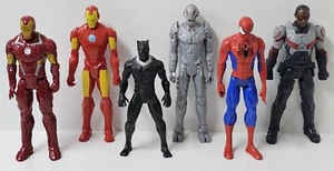 Marvel Action Figure Lot x6 Iron Man Black Panther Ultron Spider-Man Falcon - Picture 1 of 19