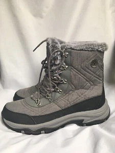 Skechers Trego Cold Blues wasserdichte Winterstiefel anthrazitgrau Damen 9,5 neu - Bild 1 von 9