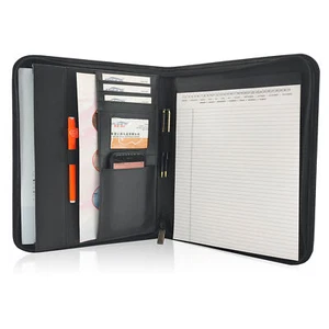 Bisofice Zippered Business Padfolio A4 PU Leather Portfolio Organizer for E8C4 - Picture 1 of 11