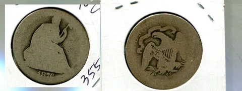 1876 CC LIBERTY SEATED SILVER HALF DOLLAR AG 3555R Cover