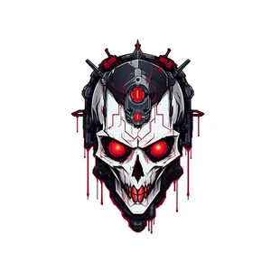 Cyberpunk Vampire Decal, Halloween Vinyl Stickers Decals, Robotic Decal - Bild 1 von 12