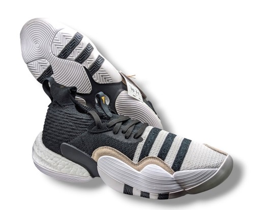 Taglia 10 Adidas Trae Young 2.0 Super Villain 2022 Nero Bianco Abbronzato Con etichette