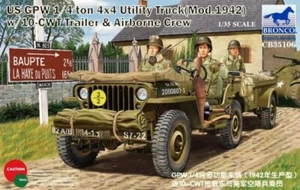 Bronco Cb35106 - 1/35 Gpw 1/4 Ton 4X4 Utility Trick Mod.42 con 10-Cwt y Airb. Tripulación - Imagen 1 de 1