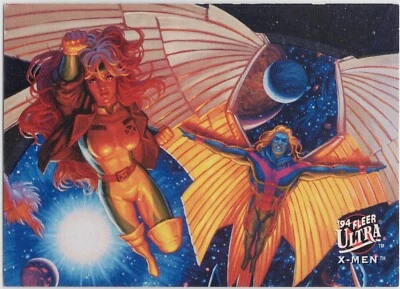 X-Men '94 Fleer Ultra X-Men Rogue Archangel Trading Card #4 Ltd Ed Team Portrait - Image 1 of 2