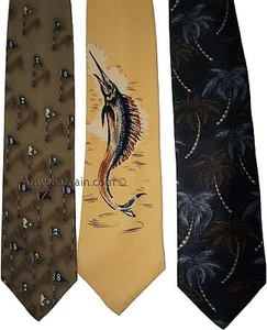 Lote de 3 cortador de corbata y buck diseñador de seda para hombre corbata cuello ropa hecha en EE. UU. - Imagen 1 de 12