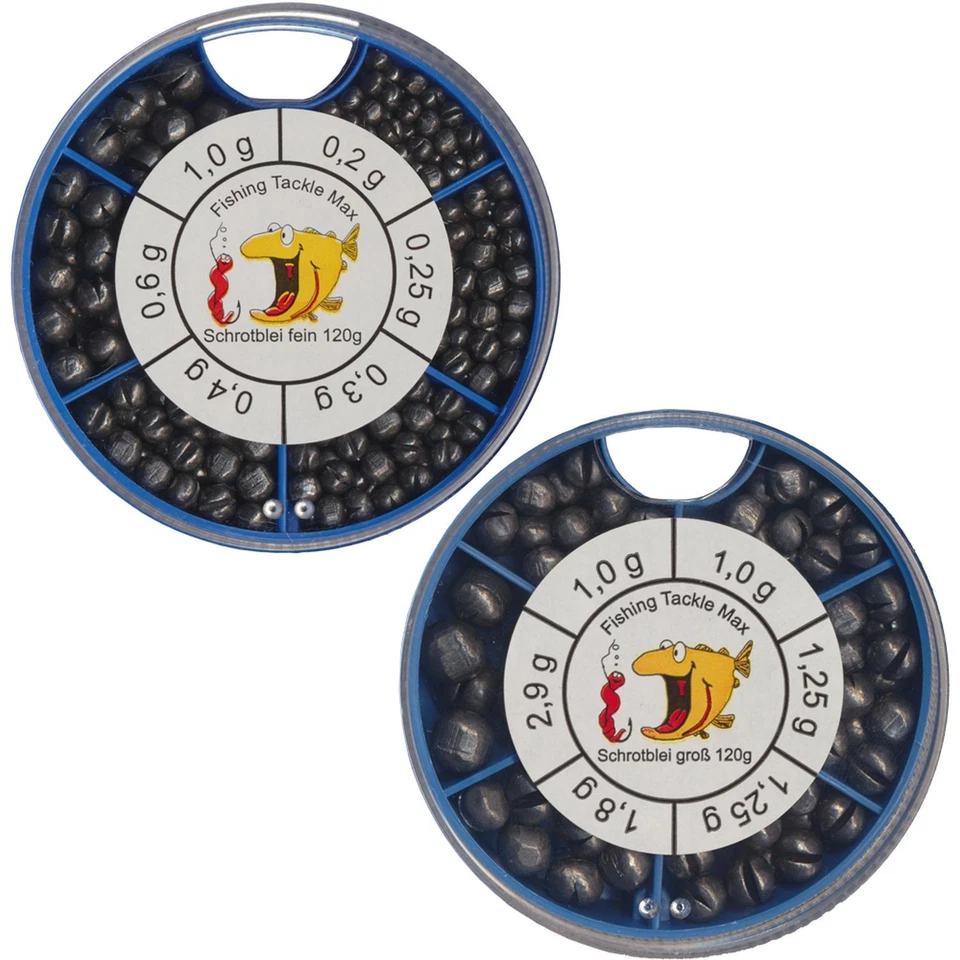 (6,66 EUR/100 g) Schrotblei Sortiment 120 g Klemmblei Posenblei Spaltblei Blei - Bild 1 von 1