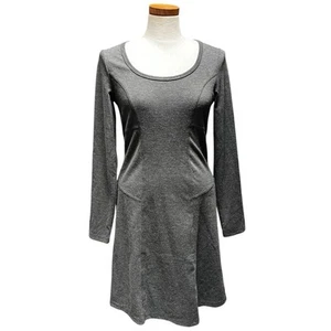Mini Vestido Prana Pequeño Soskia Gris Carbón Tejido Cintura Caída Para Mujer Atlético - Imagen 1 de 8