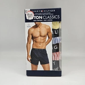4 Pack TOMMY HILFIGER Woven Boxers Cotton Men's S M L XL Underwear Classic Fit - Picture 1 of 6