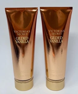 2 VICTORIA'S SECRET LOZIONE PROFUMATA VANIGLIA DORATA CREMA MANI CORPO GRANDE 8 OZ - Foto 1 di 6