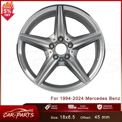 18" x 8.5" Replacement Wheel Rim For Mercedes Benz C300 E350 Rim Machined Grey - Image 1 of 4