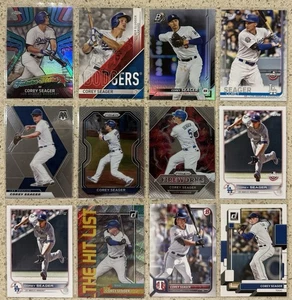 🏆2X WS MVP Corey Seager 12-CARD LOT with INSERTS (2017-2022) - Picture 1 of 2