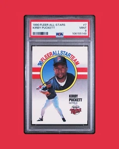 1990 Fleer All-Stars Kirby Puckett #7 🔥PSA 9 🔥 Twins HOF ⚾POP 17 - Picture 1 of 8