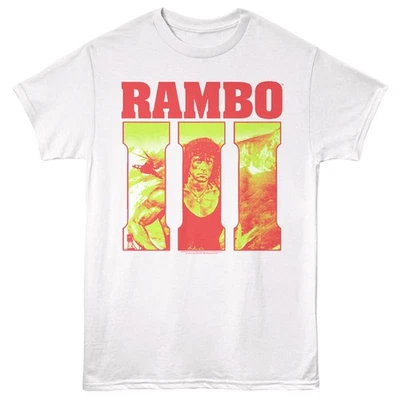 Rambo Movie T-Shirt FIRST BLOOD PART 3 STALLONE New Licensed White Cotton - Image 1 of 3