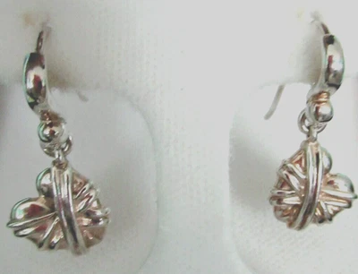Barry Kieselstein Cord 1998 Sterling Silver "Mended Heart" Dangle Earrings G-Box - Image 1 of 4
