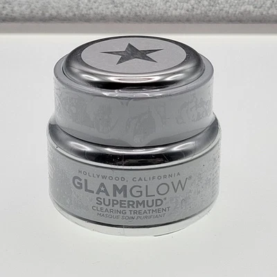 GlamGlow Supermud Clearing Treatment Mask Masque Mini/Travel (0.5 oz) New/SEALED - Image 1 of 4