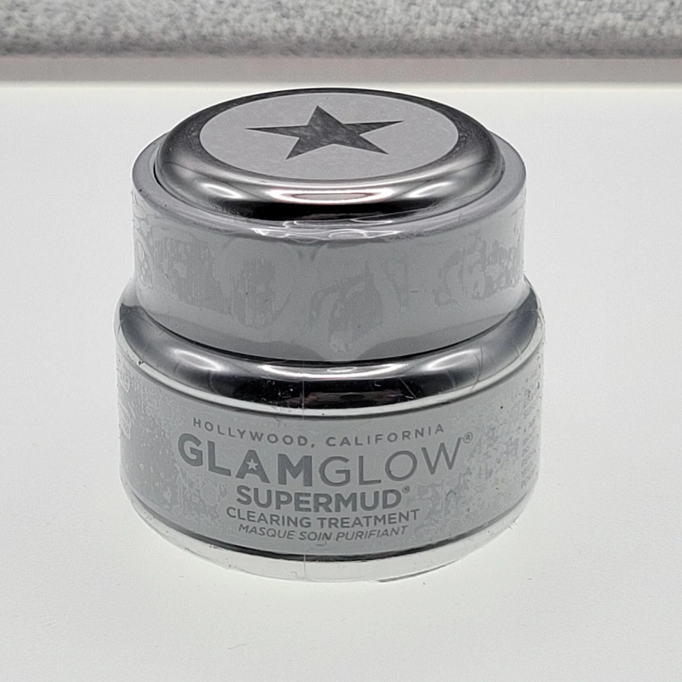 GlamGlow Supermud Clearing Treatment Mask Masque Mini/Travel (0.5 oz) New/SEALED - Image 1 of 4
