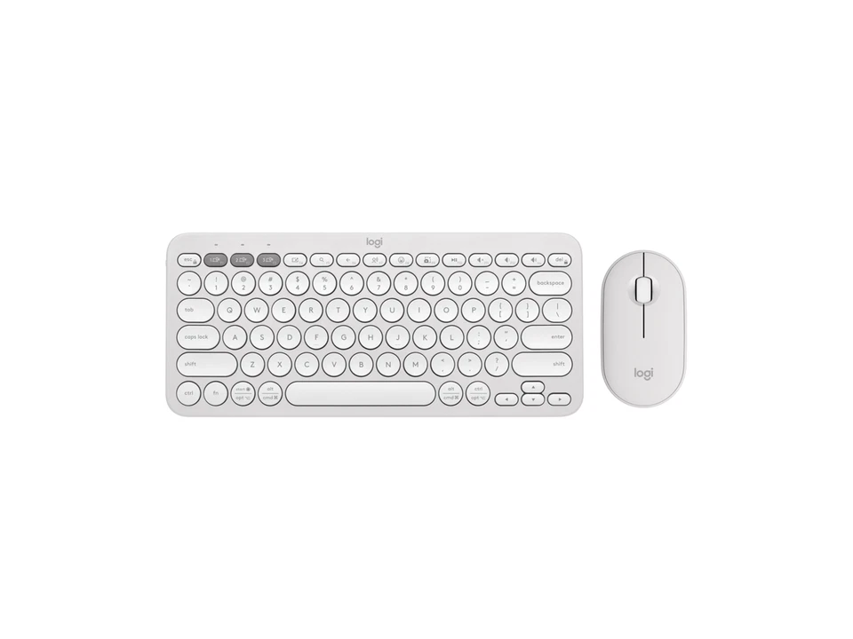 Logitech Pebble 2 Combo Wireless Quiet Keyboard and Mouse, Customisable, Logi - Image 1 of 4
