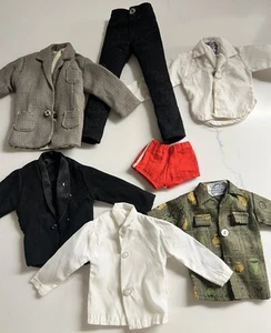 Vtg 7pc Ken Doll Barbie Jackets, Shirts (British Crown) Colony Hong Kong, Pants - Picture 1 of 15