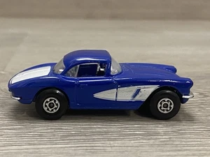 1982 Matchbox Lesney #71 1962 Chevrolet Corvette blau mit weißen Akzenten - Bild 1 von 9