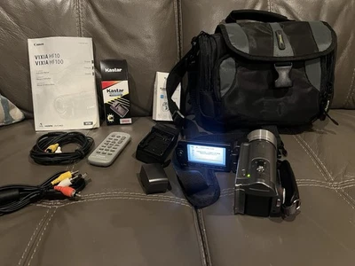 Canon VIXIA HF100 Flash Media Video Camcorder w/Accessories- Excellent Condition - Image 1 of 4