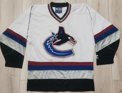 Vintage 90s Starter Vancouver Canucks NHL Hockey Jersey Stitched Sz M Authentic - Image 1 of 4
