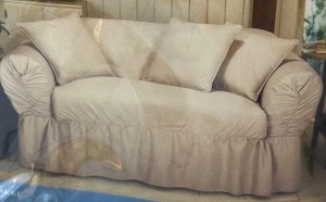 Sure Fit 1-tlg. Khaki Loveseat Schonbezug 100 % Baumwolle Größe passt 58" bis 73" (NEU) - Bild 1 von 6