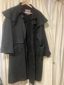 Koolah Long Coat Oilskin Western Cowboy Outback Australian Duster Mens L Waxed - Picture 1 of 14