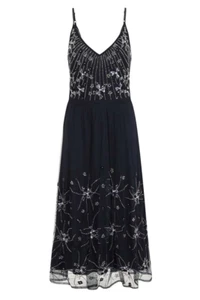 Frock and Frill Tiarna Embellished Midi Dress Navy - Picture 1 of 9