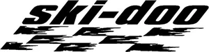 Ski- doo decals, stickers torn checkers set of 2- 2"x 8", any color - Picture 1 of 1
