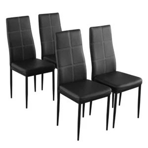 Dining Chairs Set of 4 PU Leather Kitchen Chair Upholstered Side Chairs - Picture 1 of 6