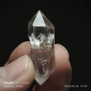 7g Natural Clear Skeletal Crystal Quartz Double Terminating Healing 4614 - Picture 1 of 18