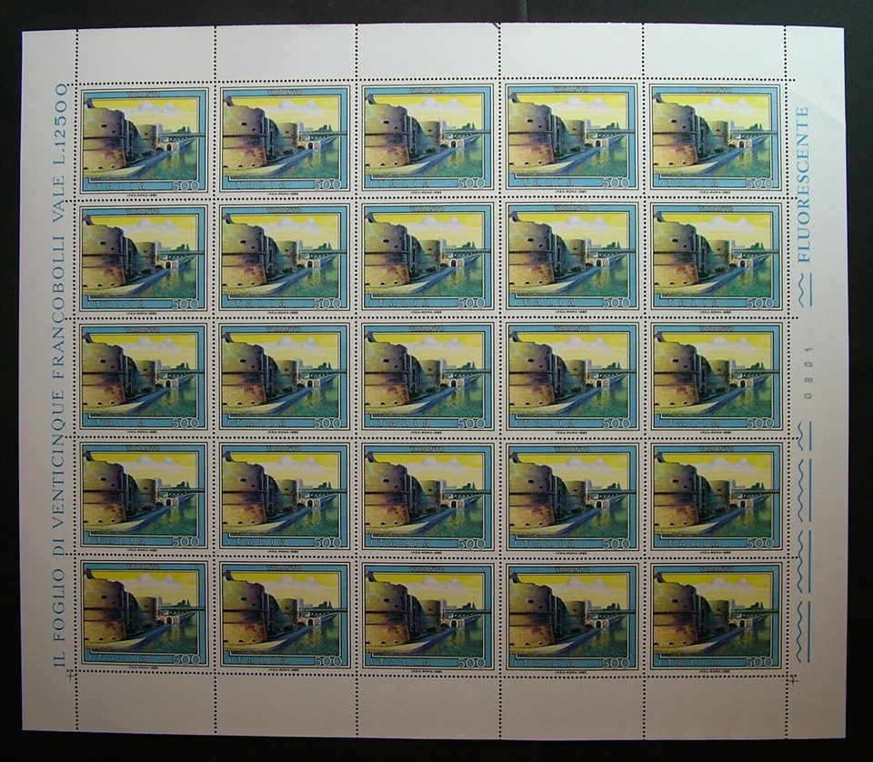 Italia Tourist Series Taranto 1983 hoja completa MNH Foto 1 de 1