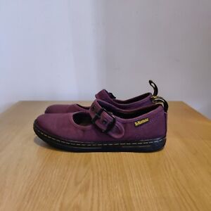 Dr Martens Carnaby Mary Jane Purple Flat Summer Shoes Sandal Size Uk 4 Eu 37
