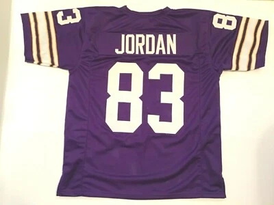 UNSIGNED CUSTOM Sewn Stitched Steve Jordan Purple Jersey - M, L, XL, 2XL - Image 1 of 2