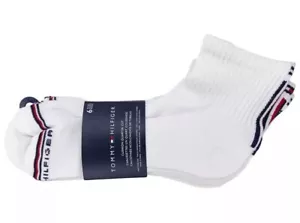 Tommy Hilfiger Men's Cushioned Sole White Socks, 6 Pairs, Size 7-12 - Picture 1 of 4