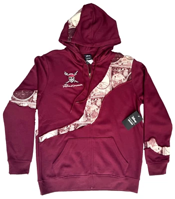 Disney Piratas del Caribe Patchwork Mapa del Tesoro Sudadera con Capucha Cremallera MD,LG,3X Foto 1 de 4