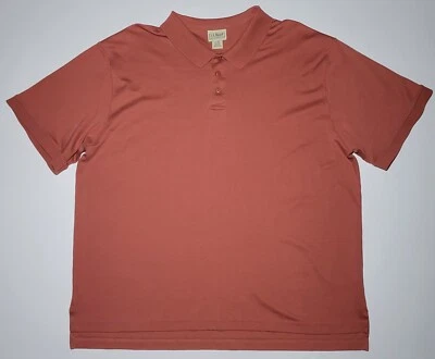 L.L. Bean Mens Copper Orange Short Sleeve Polo Size XL - REG - Image 1 of 4