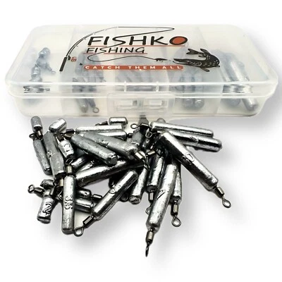 30 Stück Free Rig Blei Set Box 2-10g Drop Shot Stabblei Barsch Raubfisch Angeln - Bild 1 von 4