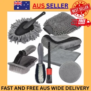 9Pcs Car Wash Cleaning Kit Wheel Brush Tyre Brush Detailing Brushes for Interior - Picture 1 of 7