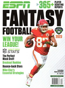 ESPN Magazine Fantasy Football 2023 Travis Kelce Kansas City Chiefs 130 Pages - Imagen 1 de 3