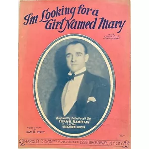 I'm Looking for a Girl namens Mary Noten Frank Kamplain 1926 - Bild 1 von 5